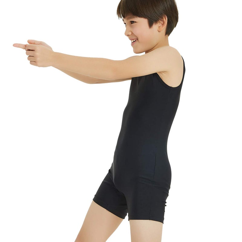 NEW DANCE Boy's Gymnastics Unitard Toddler Ballet Dance Practice Atheletic Competition Training Leotard Black,SC - Image 2